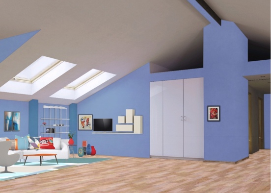 cool Livingroom  Design Rendering