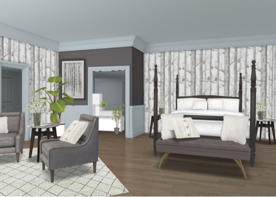Mums bedroom in a family home  Design Rendering