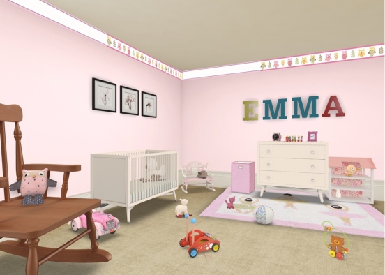 baby girls room!!!! Design Rendering