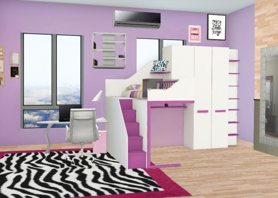 Teenager's room Design Rendering