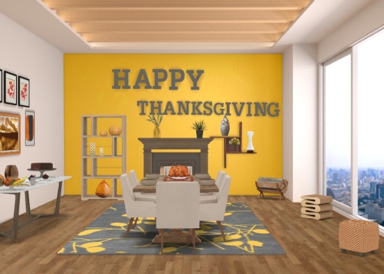 Thanksgiving Family Dinner Design Rendering