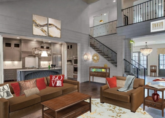 Comfy living room  Design Rendering