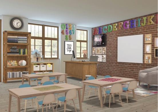Classroom for 5 year olds Design Rendering