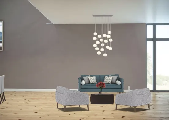 A cozy living room Design Rendering