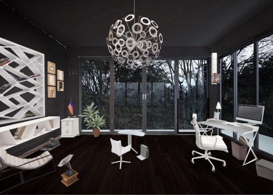 Relaxing office decor Design Rendering