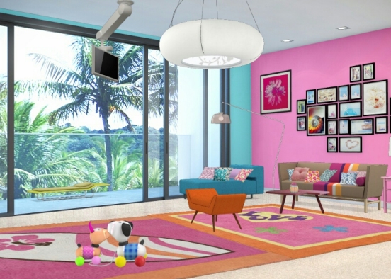 Barbie n Ken's Malibu lounge Design Rendering