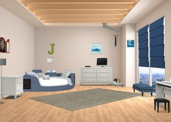 Boy's bedroom  Design Rendering