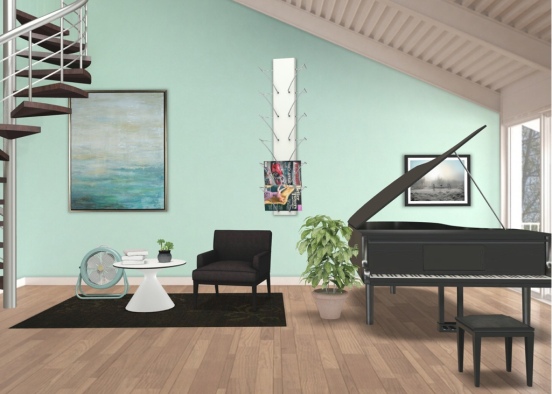 stylish living room Design Rendering