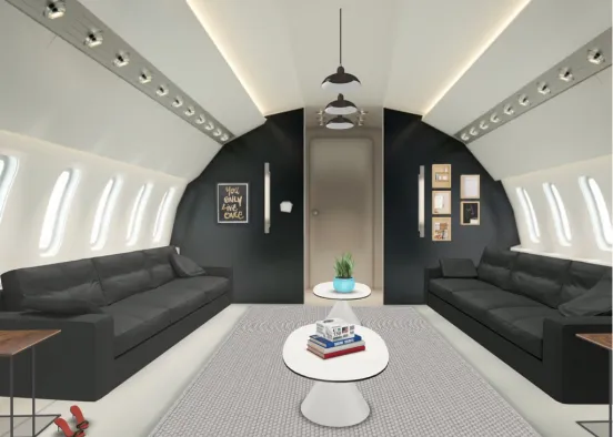 Modern Private Jet  Design Rendering