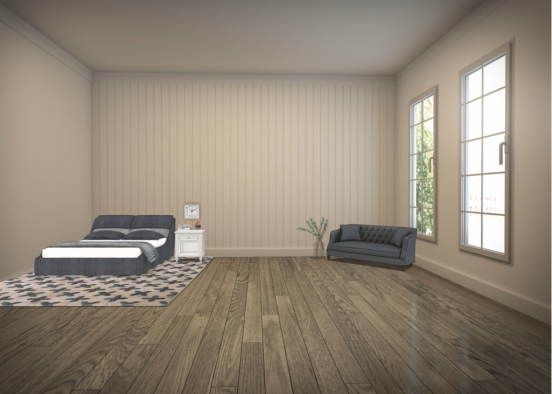 Simple and sweet bedroom  Design Rendering