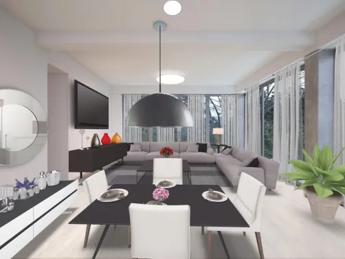 Sala com dois ambientes 