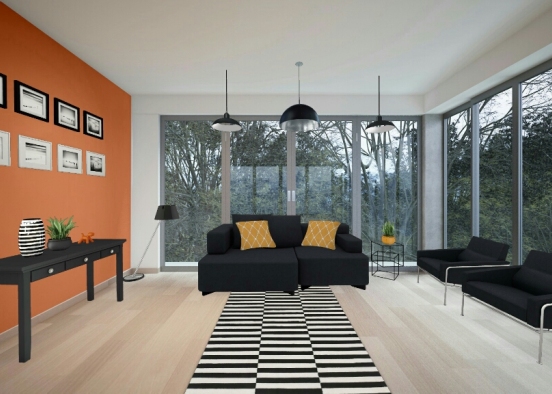 Orange and black Design Rendering