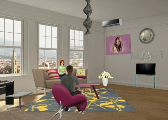 Apartament living room Design Rendering