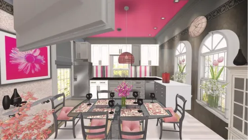 rose pink dine 