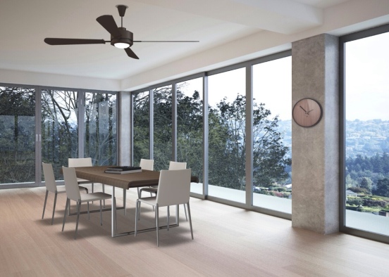 This is a Dining Room Design Rendering