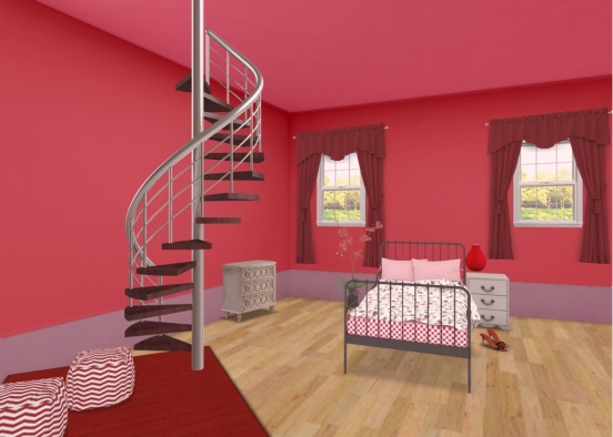 red room 🥰❤️ Design Rendering