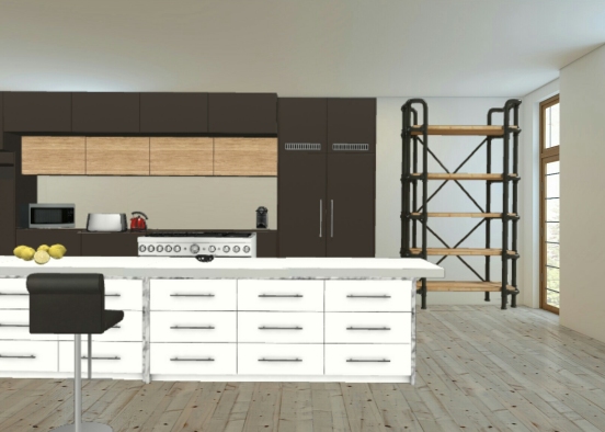 Modern kitchen Design Rendering