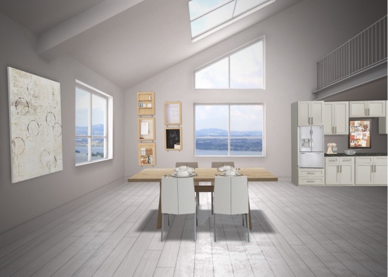 Dining room by the beach Design Rendering