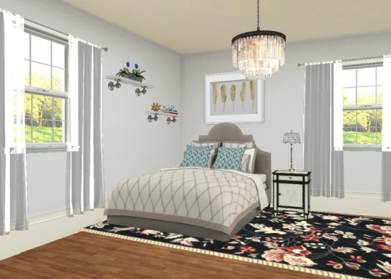 Elegant Bedroom Design Rendering