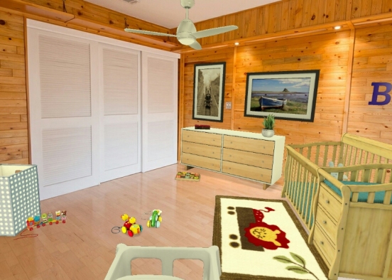 Small Kids Room/Nursery Design Rendering