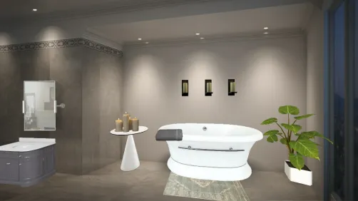 Candle light bathroom 