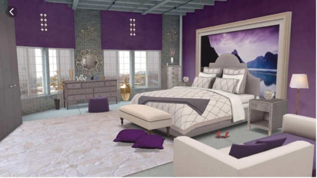 purple luxury bedroom😍💕