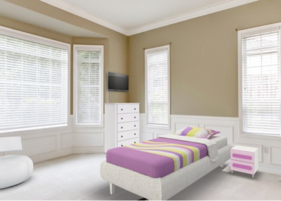 girl bedroom Design Rendering