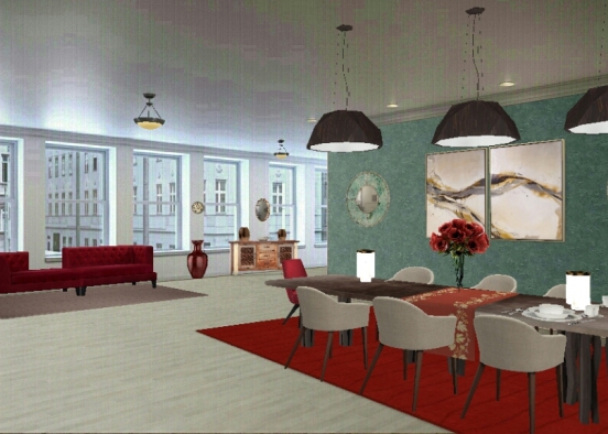 Dining room Design Rendering
