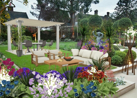 Beautiful Garden Design Rendering