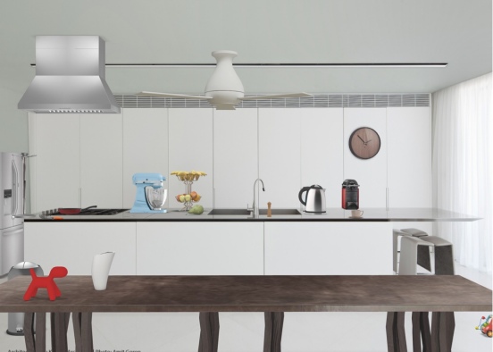 simple modern kitchen  Design Rendering