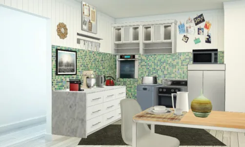 Cozinha com sala de jantar 