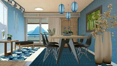 Sala jantar azul