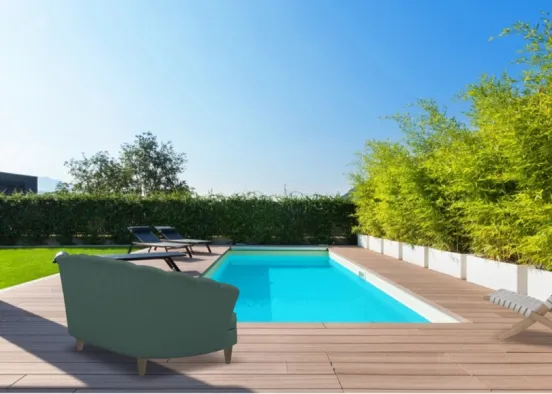 by the pool Design Rendering
