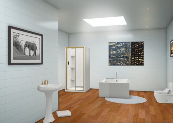 lovely living bathroom Design Rendering
