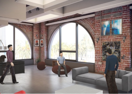 Discussion in the Man Cave Design Rendering