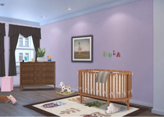 baby girls room  Design Rendering