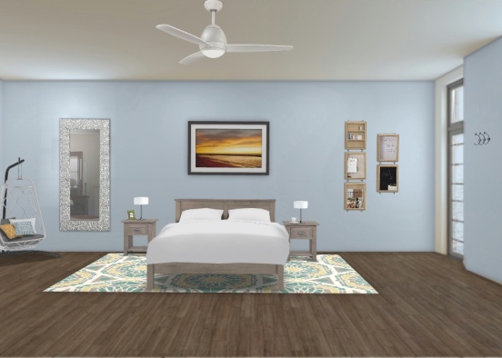 Rustic bedroom  Design Rendering