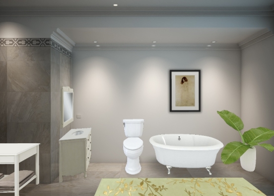 Luxe bathroom Design Rendering