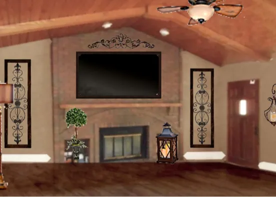 # Living room TV Design Rendering