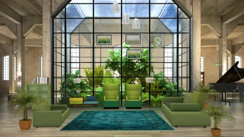  Peacock relaxable living room 