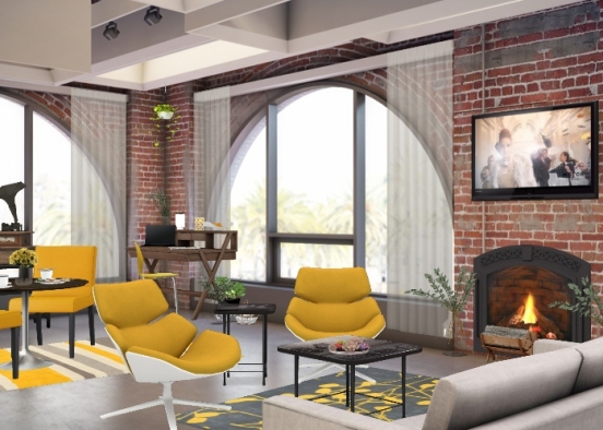 Yellow room Design Rendering
