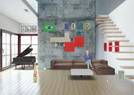 New York Living Room Design Rendering