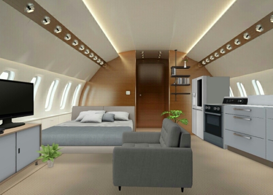 Airplane Hotel Design Rendering