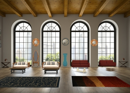 Living room Saturn Design Rendering