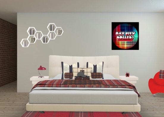 bay city rollers inspired bedroom Design Rendering