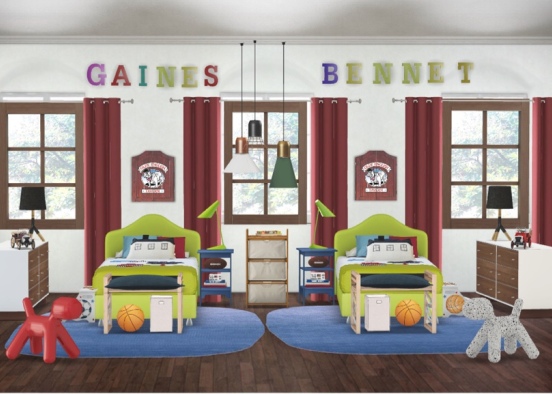 Gaines’ and Bennets’ room Design Rendering