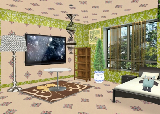 Bedroom for children and people with creativity  Design Rendering
