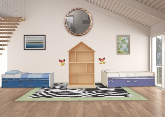 Sydney's and Campbell's room Design Rendering