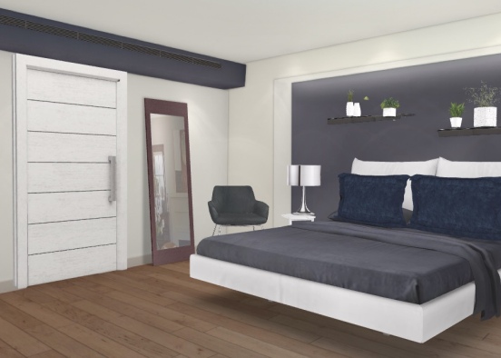 bedroom with plants Design Rendering