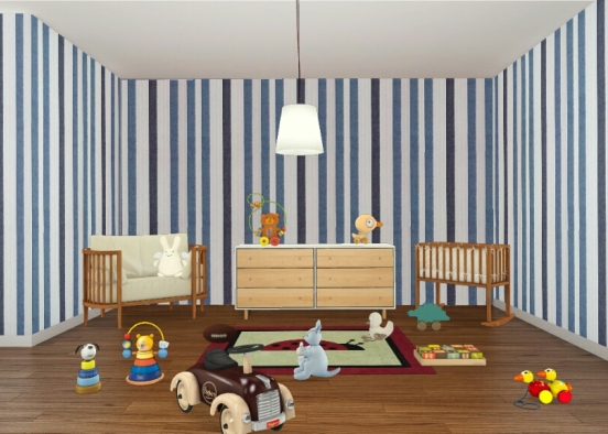 #35 baby boy's bedroom  Design Rendering